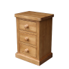 York Pine Bedroom Bedside 3 drawer - Small