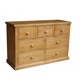 York Pine Bedroom Chest 3 over 4 Drawer