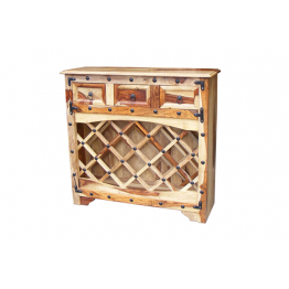 Indian Wine Rack 3 Drawers