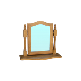 Pine Dressing Mirror on Flat Stand